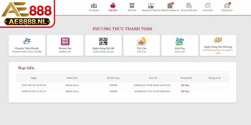 Đa dạng các cổng giao dịch nạp tiền siêu nhanh, xử lý an toàn